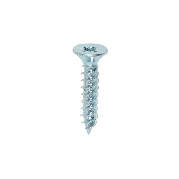 TIMCO Twin-Threaded Woodscrews - PZ - Double Countersunk - Zinc - 10 x 1
