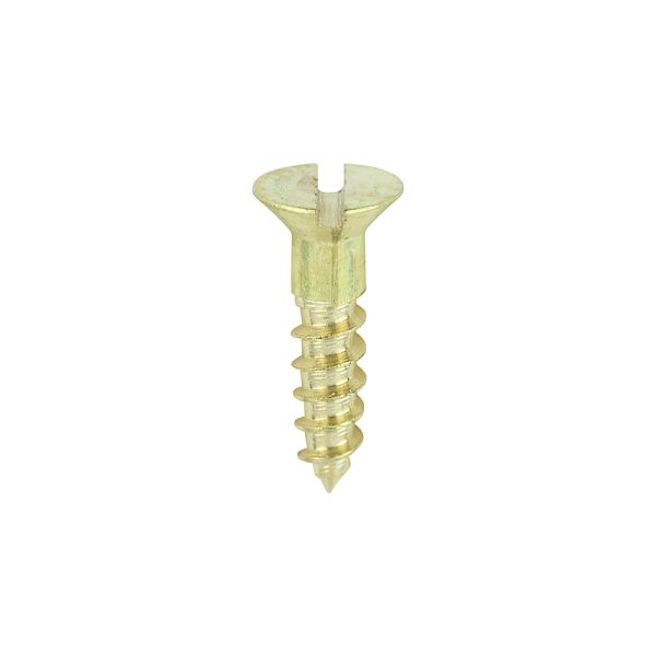 TIMCO Solid Brass Timber Screws - SLOT - Countersunk - 4 x 1/2