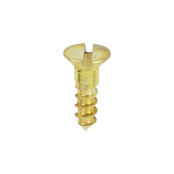 TIMCO Solid Brass Timber Screws - SLOT - Countersunk - 6 x 1/2