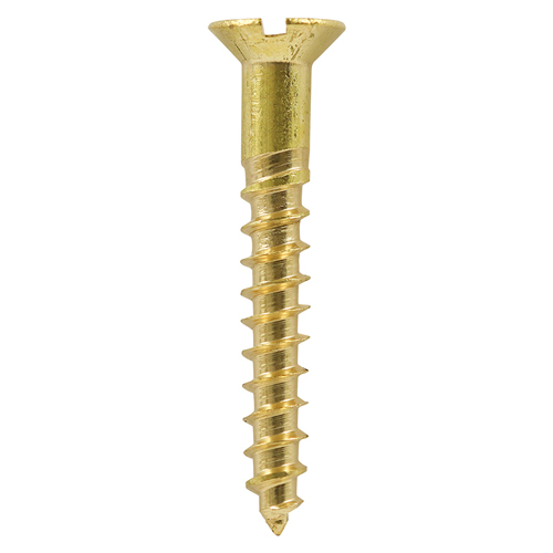 TIMCO Solid Brass Timber Screws - SLOT - Countersunk - 6 x 3/4