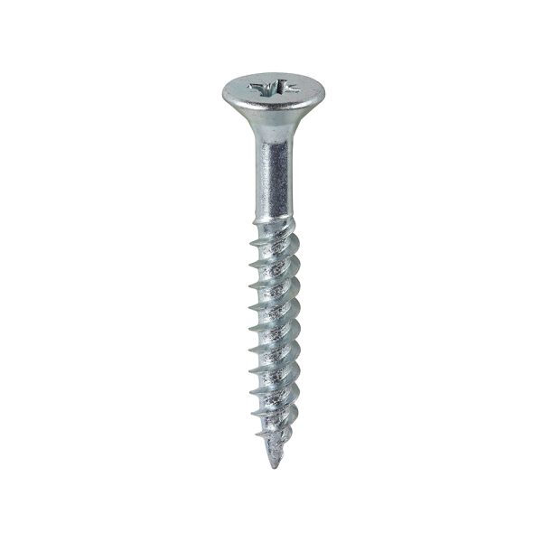 TIMCO Twin-Threaded Woodscrews - PZ - Double Countersunk - Zinc - 10 x 1 1/2