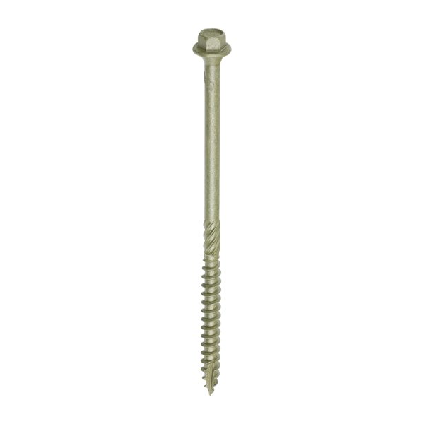 TIMCO Timber Frame Construction & Landscaping Screws - Hex - Exterior - Green Organic - 6.7 x 125