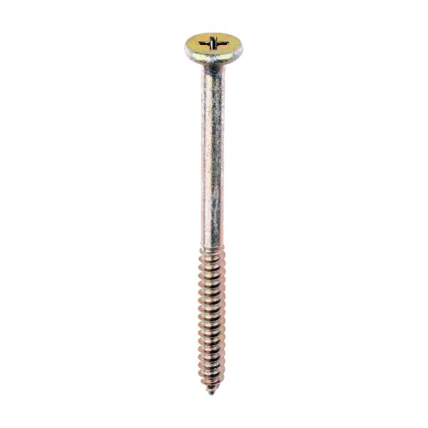 TIMCO Element Screws - Shallow Pan Countersunk - PH - Self-Tapping Thread - AB Point - Yellow - 4.8 x 65