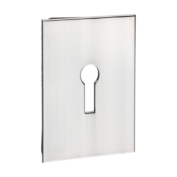 TIMCO Lock Profile Self-Adhesive Escutcheon - Oblong - Polished Stainless Steel - 65 x 47