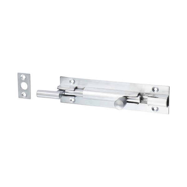 TIMCO Necked Barrel Bolt - Satin Chrome - 100 x 25mm