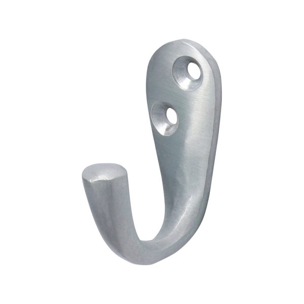 TIMCO Single Robe Hook - Satin Chrome - 44 x 18mm