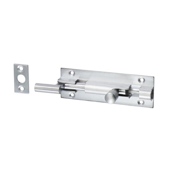 TIMCO Necked Barrel Bolt - Satin Chrome - 75 x 25mm