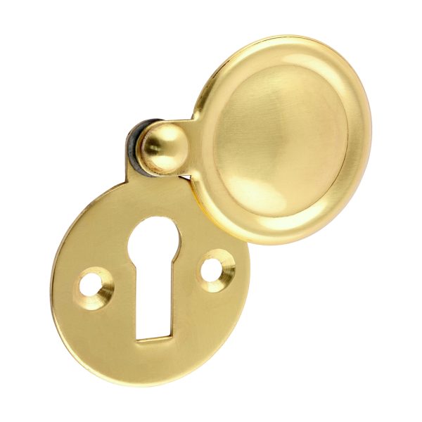 TIMCO Pair of Traditional Pattern Escutcheon - Polished Brass - 32mm