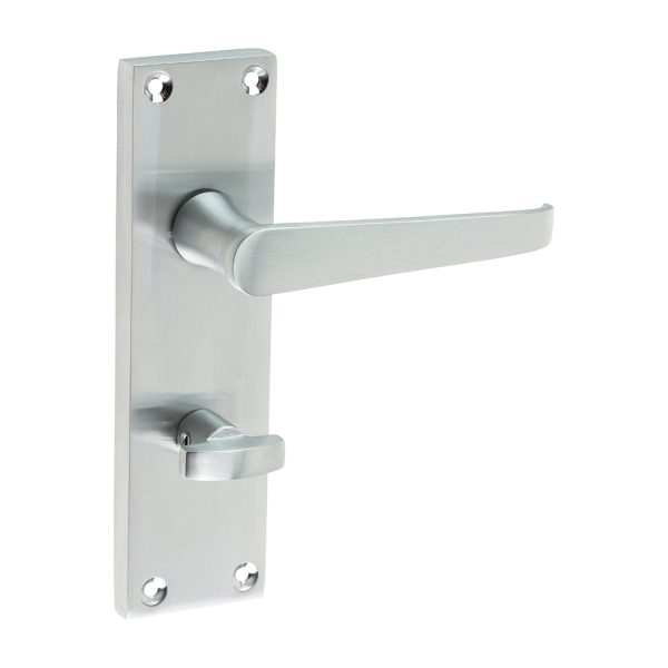 TIMCO Victorian Straight Bathroom Handles - Satin Chrome - 152 x 43