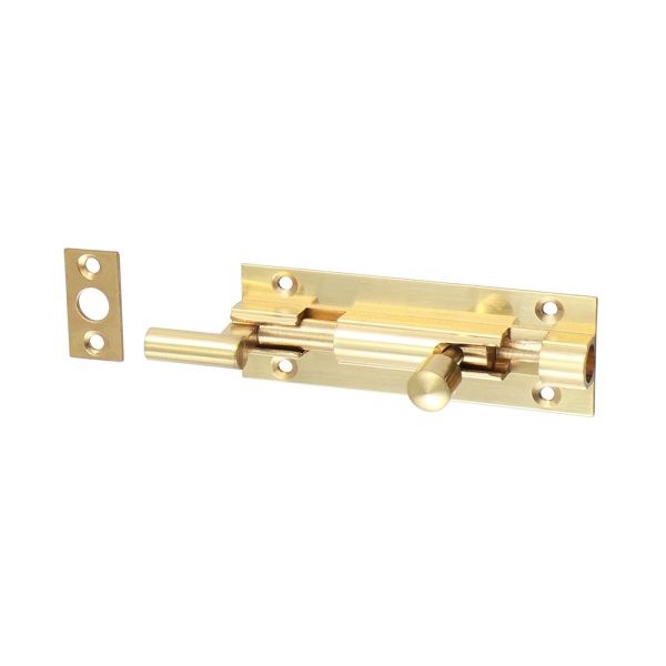 TIMCO Necked Barrel Bolt - Polished Brass - 75 x 25mm