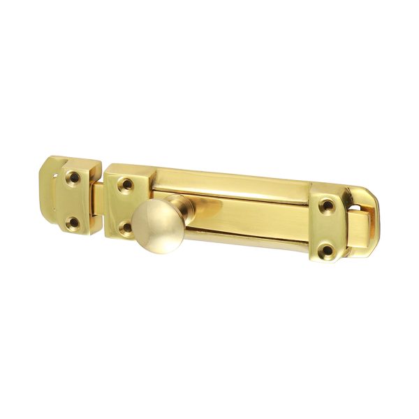 TIMCO Contract Flat Section Bolt - Polished Brass - 135 x 30mm