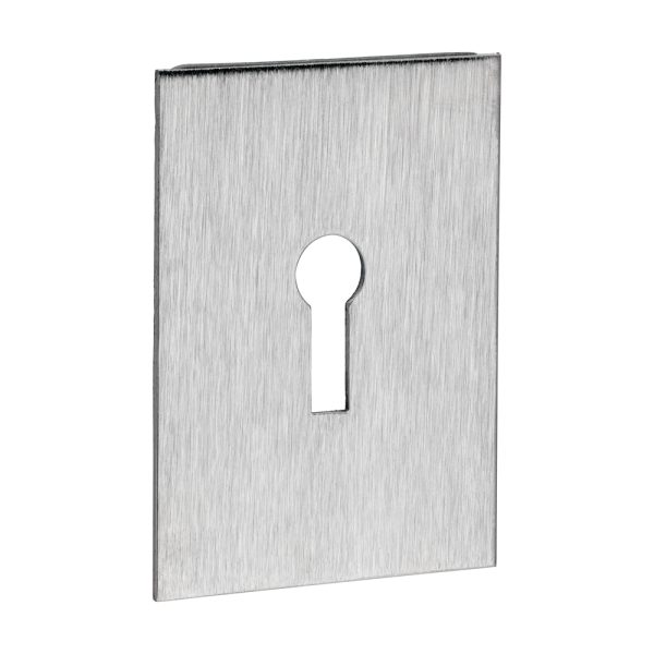 TIMCO Lock Profile Self-Adhesive Escutcheon - Oblong - Satin Stainless Steel - 65 x 47