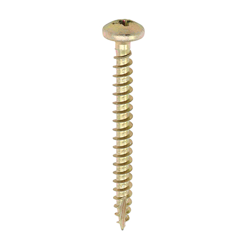 TIMCO Classic Multi-Purpose Screws - PZ - Pan Head - Yellow - 4.0 x 30