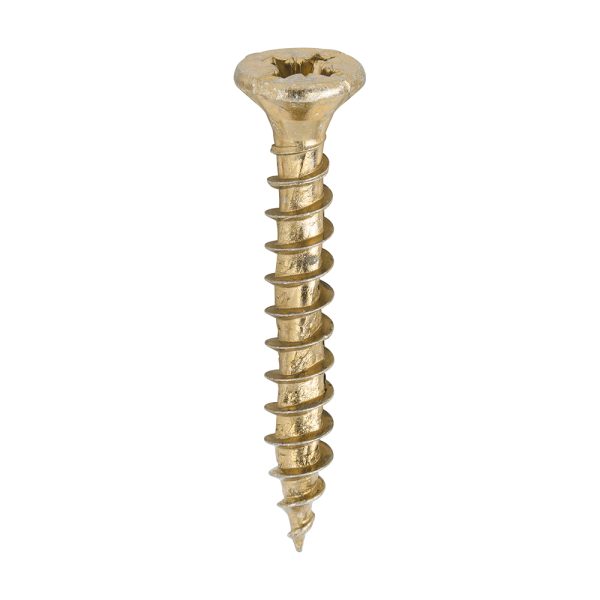 TIMCO Velocity Premium Multi-Use Screws - PZ - Double Countersunk - Yellow - 4.0 x 30