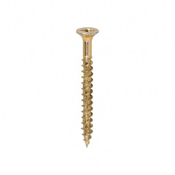 TIMCO Velocity Premium Multi-Use Screws - PZ - Double Countersunk - Yellow - 4.0 x 40