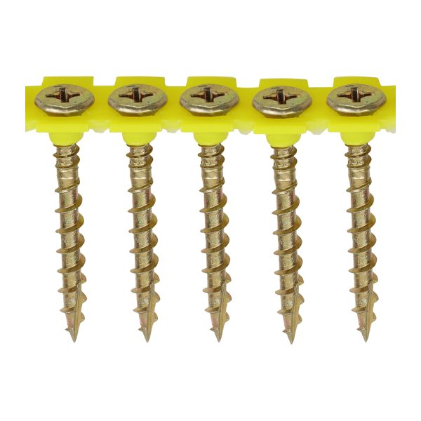 TIMCO Solo Collated Chipboard & Woodscrews - PH - Double Countersunk - Yellow - 4.2 x 40