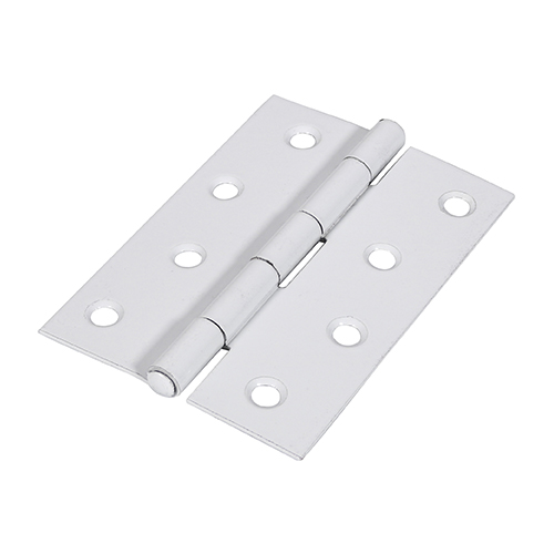 TIMCO Plain Butt Hinge - Fixed Pin (1838) - White - 100 x 70