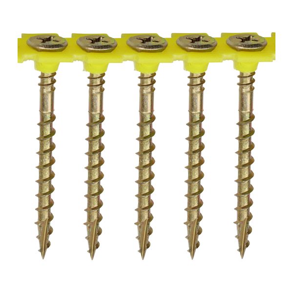 TIMCO Solo Collated Chipboard & Woodscrews - PH - Double Countersunk - Yellow - 4.2 x 55