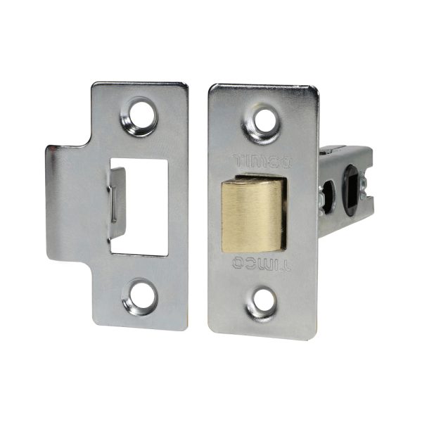 TIMCO Economy Tubular Latch - Nickel - 79.5 case / 57.5 backset