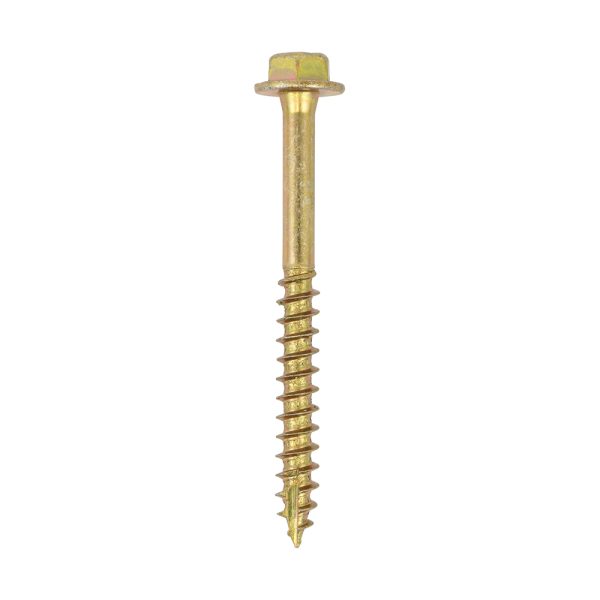 TIMCO Advanced Coach Screws - Hex Flange - Yellow - 6.0 x 80
