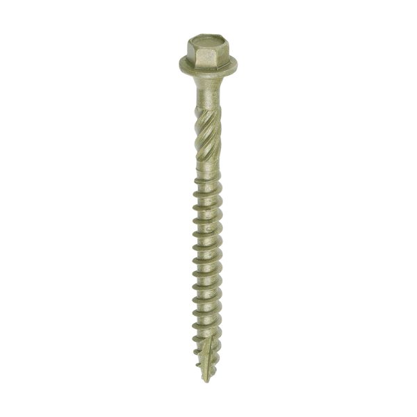 TIMCO Timber Frame Construction & Landscaping Screws - Hex - Exterior - Green Organic - 6.7 x 75
