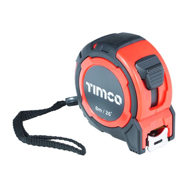 TIMCO Tape Measure - 8m/26ft x 25mm - Box of 6