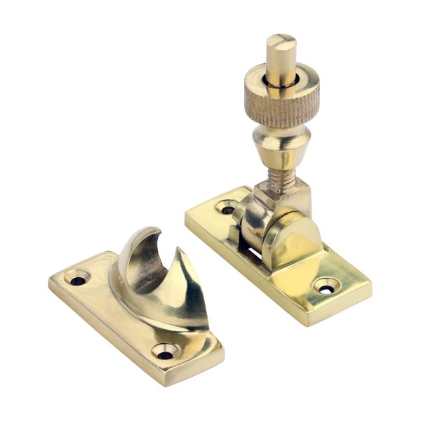 TIMCO Brighton Pattern Sash Fastener - Polished Brass - 57 x 22