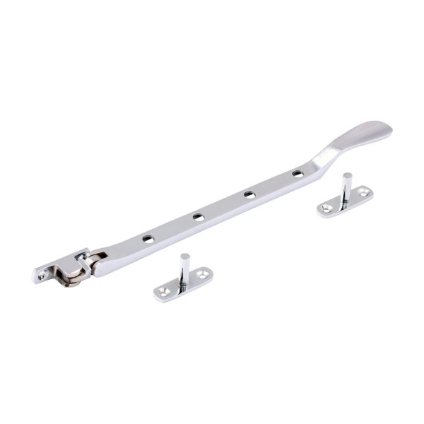 TIMCO Victorian Pattern Casement Stay - Polished Chrome - 240mm