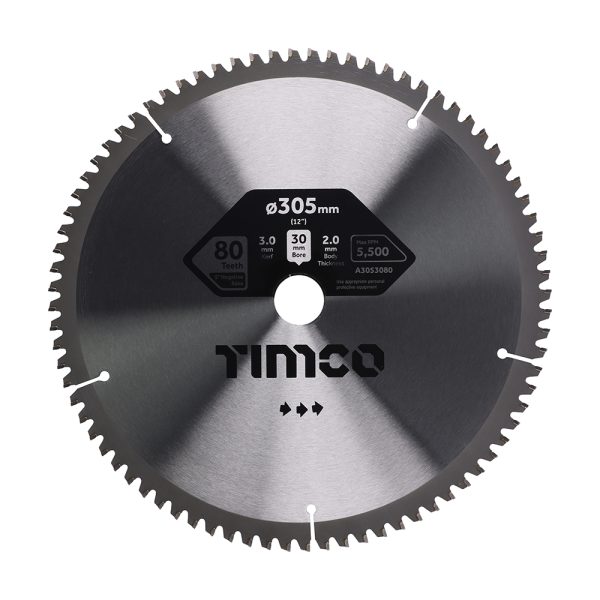 TIMCO -5° Circular Saw Blade - 305 x 30 x 80T