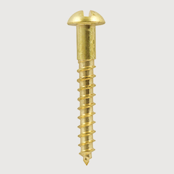 Brass Woodscrew - Roundhead