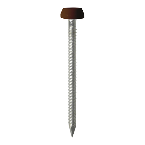 TIMCO Polymer Headed Pins - A4 Stainless Steel - Mahogany - 25mm