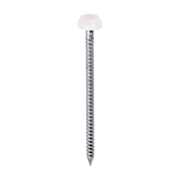 TIMCO Polymer Headed Pins - A4 Stainless Steel - Cream - 40mm