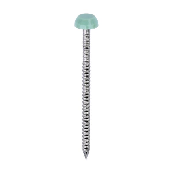 TIMCO Polymer Headed Pins - A4 Stainless Steel - Chartwell Green - 40mm