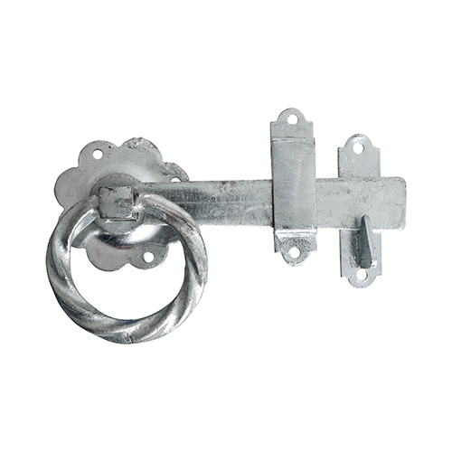 TIMCO Ring Gate Latch - Twisted - Hot Dipped Galvanised - 6"
