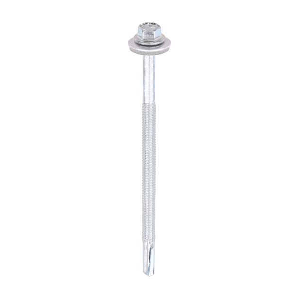 TIMCO Metal Construction Heavy Section Screws - Hex - EPDM Washer - Self-Drilling - Zinc - 5.5 x 100