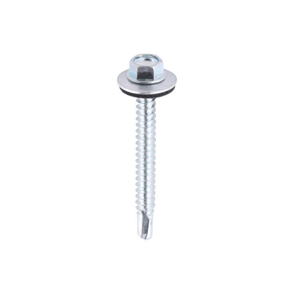 TIMCO Metal Construction Light Section Screws - Hex - EPDM Washer - Self-Drilling - Zinc - 5.5 x 50