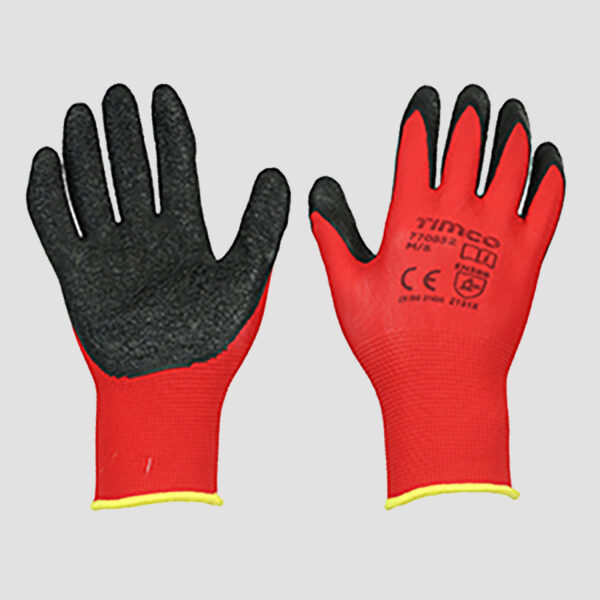 Light Grip Gloves - Crinkle Latex Coated Polyester