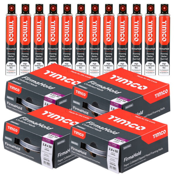 FirmaHold framing nails with gas 2.8 x 50mm FirmaGalv Bundle of 4