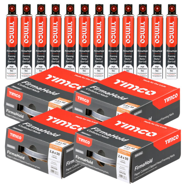 FirmaHold framing nails with gas 2.8 x 50mm FirmaGalv Bundle of 4