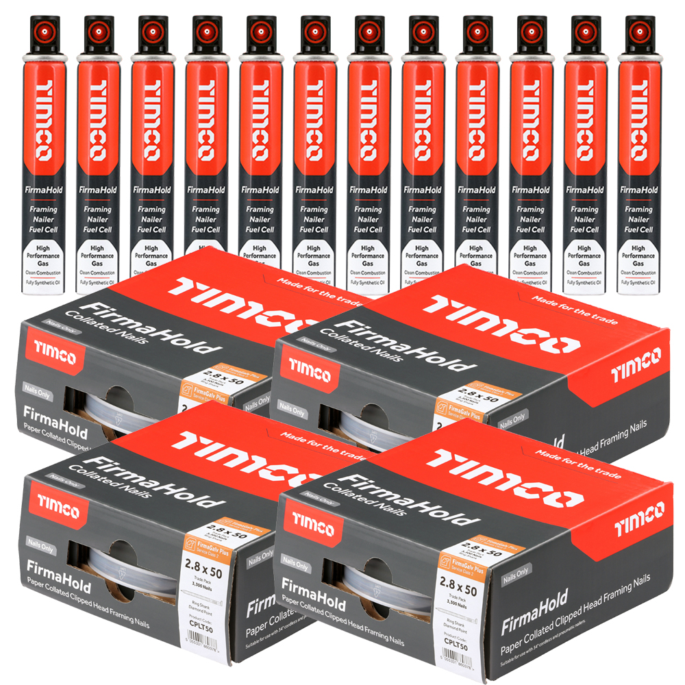 FirmaHold framing nails with gas 2.8 x 50mm FirmaGalv Bundle of 4