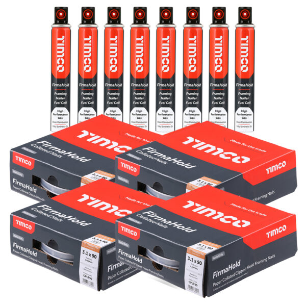 FirmaHold framing nails with gas 3.1 x 90mm FirmaGalv+ Bundle of 4