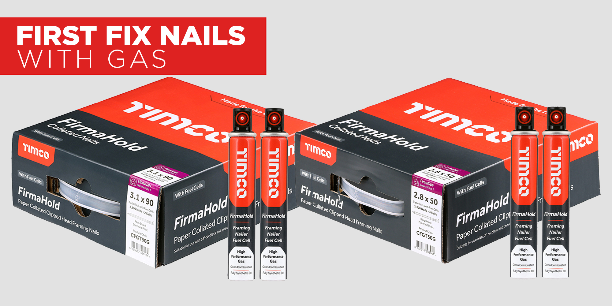 First Fix Nails with Gas