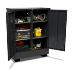 Armorgard TuffStor Cabinet TSC3 with Doors Open and Tools Inside