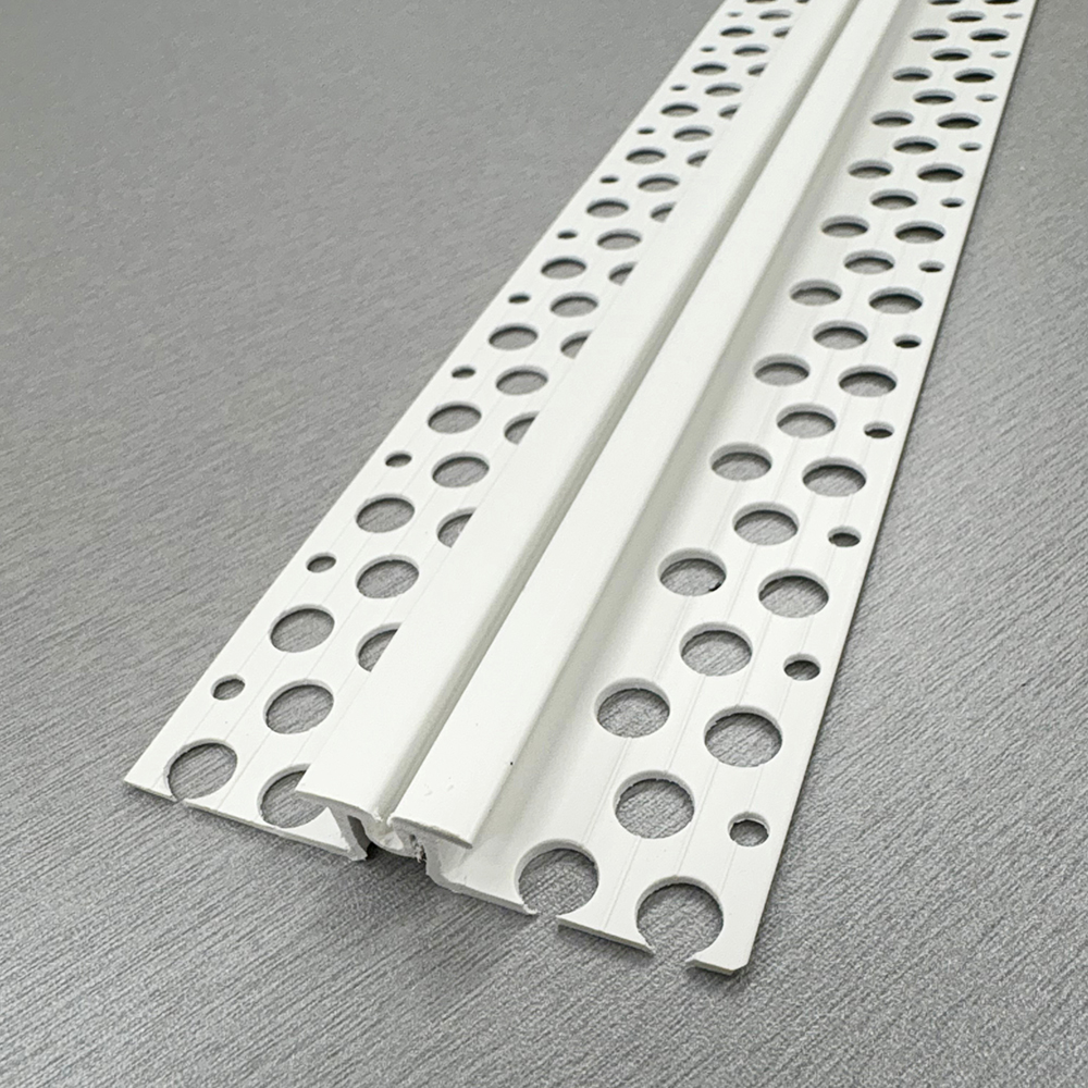 PBMB2.5X10 White uPVC Movement Bead 2.5m x 10mm with perforated wings for plaster and render applications