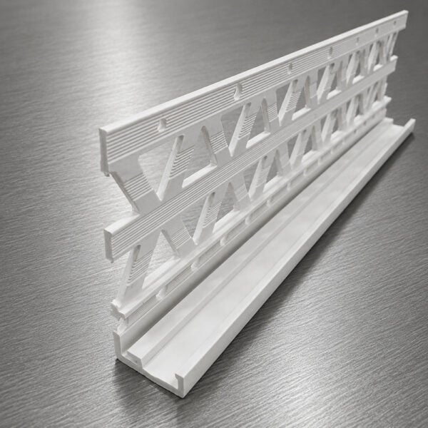 Plaster Stop uPVC 2.5M x 15-17mm plaster bead with profiled wings – box of 25