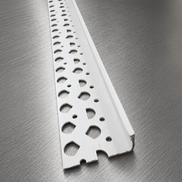 Plaster Stop uPVC 2.5M x 20-22mm plaster bead with perforated wing – box of 25