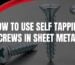 self tapping screws for sheet metal pan and countersunk screws guide