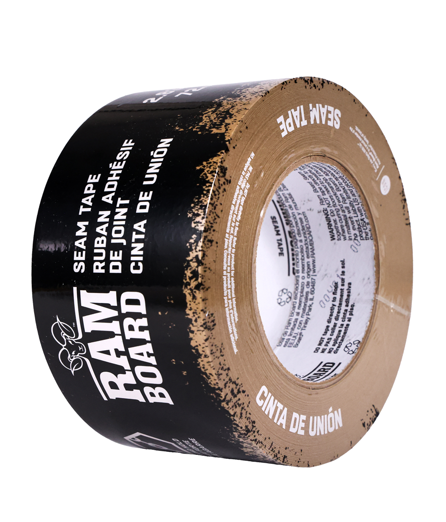 Ram Board Seam Tape roll for securely joining floor protection board seams.