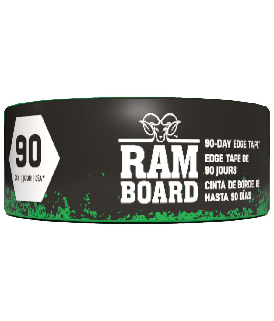 Ram Board 90-Day Edge Tape roll for securing floor protection around edges.