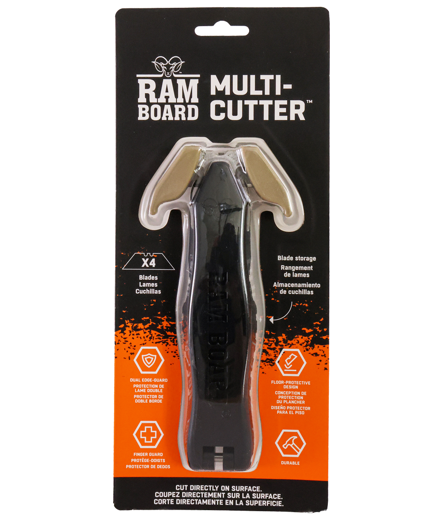 Ram Board Multi-Cutter tool for safely cutting floor protection board to size.